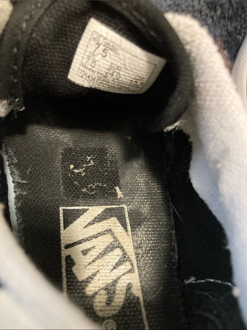 Vans Kids White Canvas Sneakers with Black Spot Print